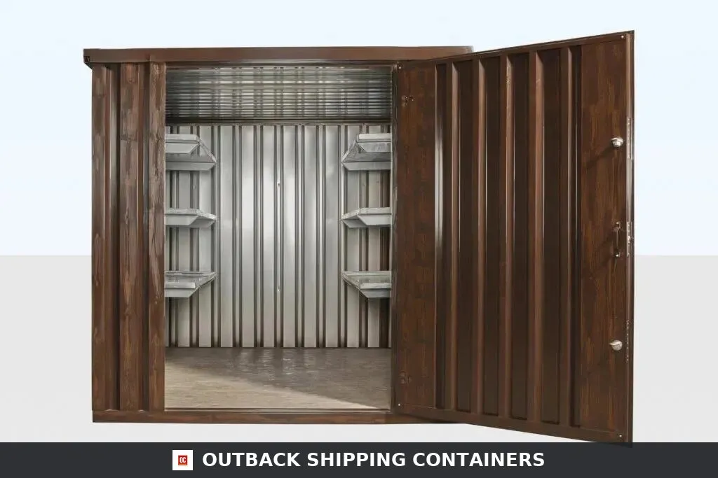 Wood-Effect Flat Packed Storage Container 2M X 2.1M