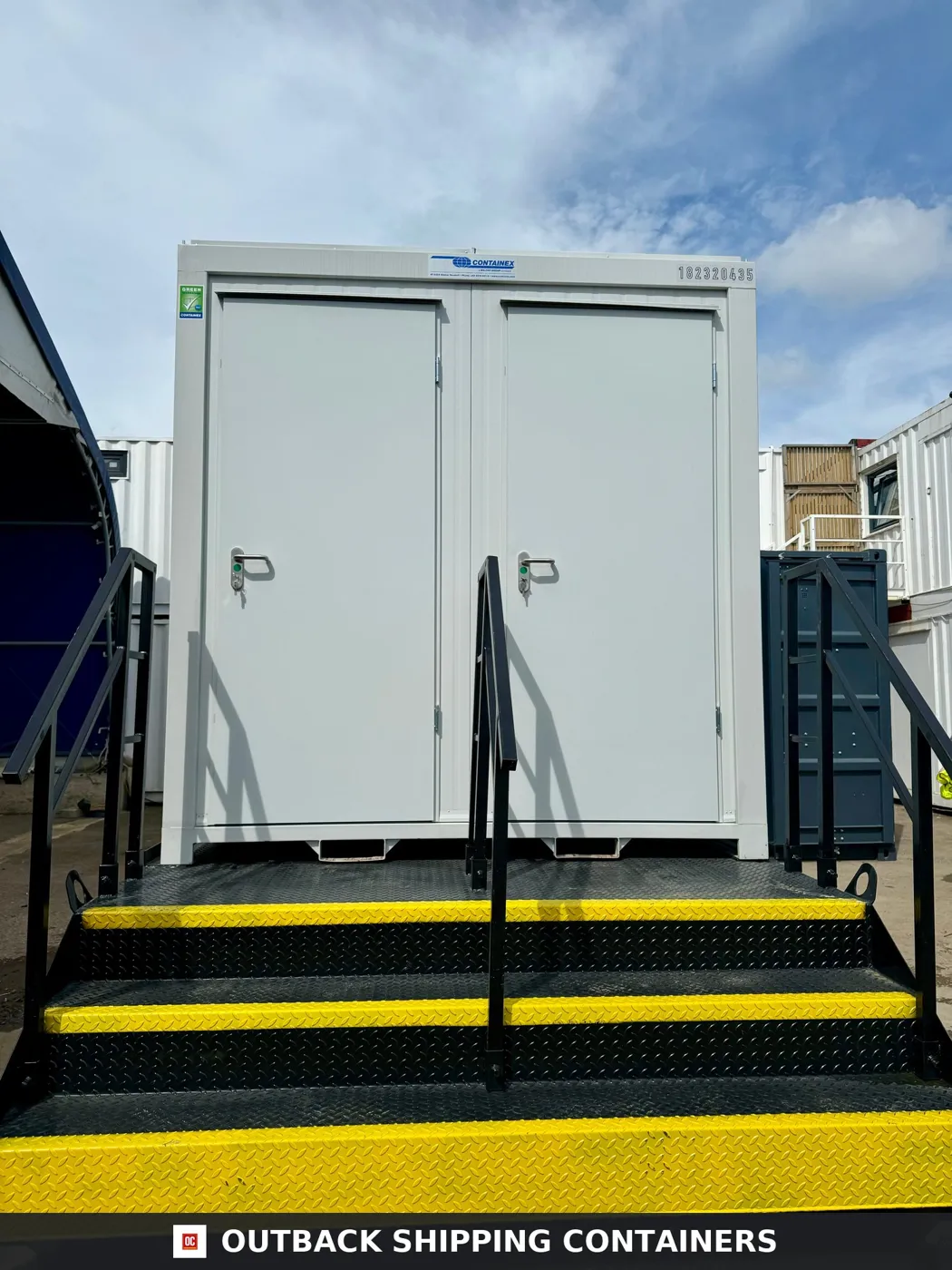NEW Toilet & Shower Block + Waste Tank Bundle — 8 x 5 ft Portable — Grey — No 855