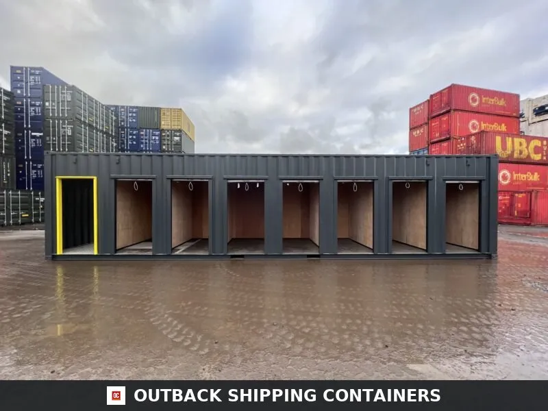 40ft High Cube Multi-Store Container – 7-Bay Self Storage Unit