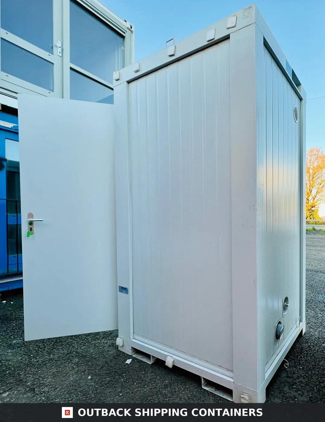 New Single Toilet Block — 5x5 ft WC — Containex — Light Grey — No 791