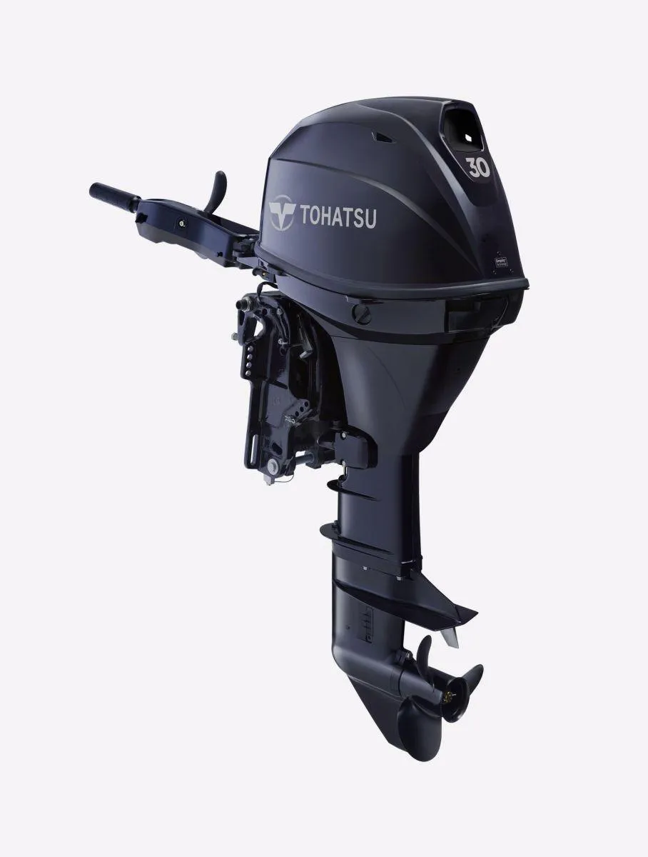 Tohatsu MFS30CETL, 30 HP, 20 IN SHAFT, ELECTRIC START ,TILLER,PT&T