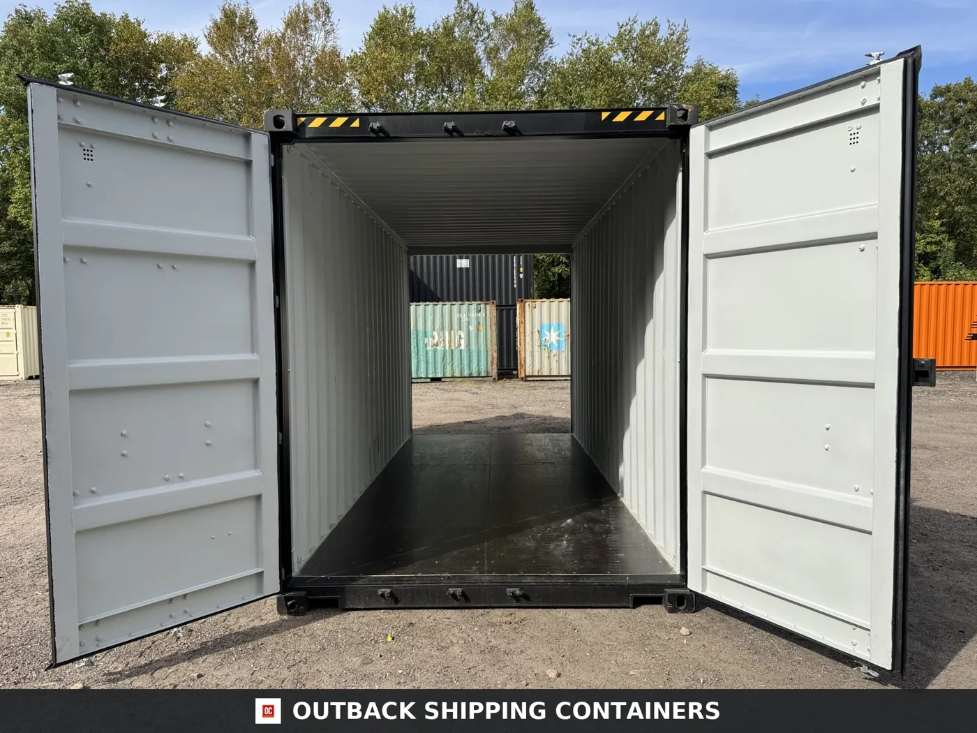 20ft New High Cube Shipping Container – Wind & Watertight – Black – Unit OBSU740114-7