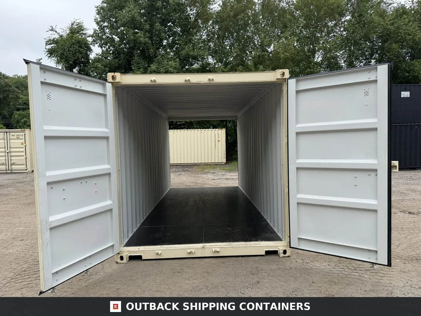 20ft New Shipping Container – Wind & Watertight – Beige – Unit FXLU320741-0