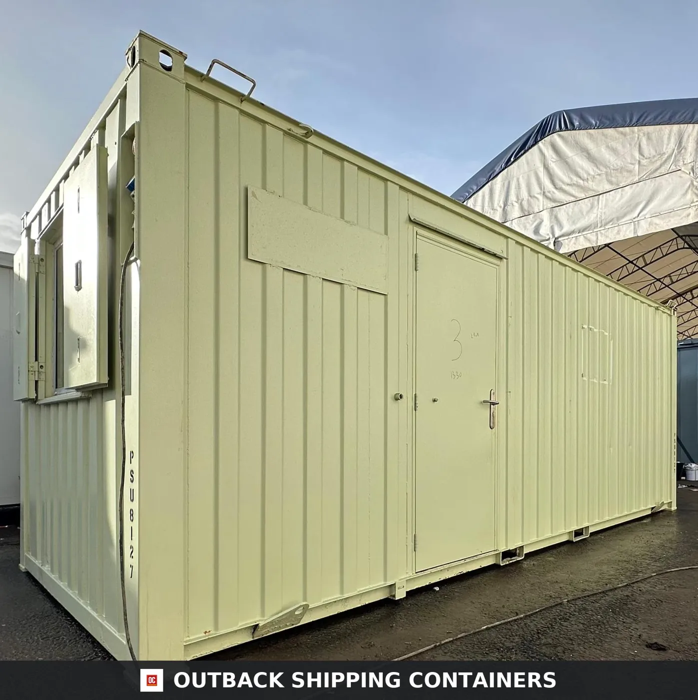 21x8 ft Office & Storage 50/50 Split Cabin — Anti-Vandal (Reduced)