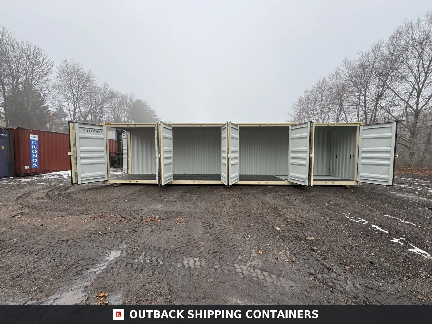 40ft New High Cube Shipping Container – Wind & Watertight – Beige – Unit YLEU251995-5