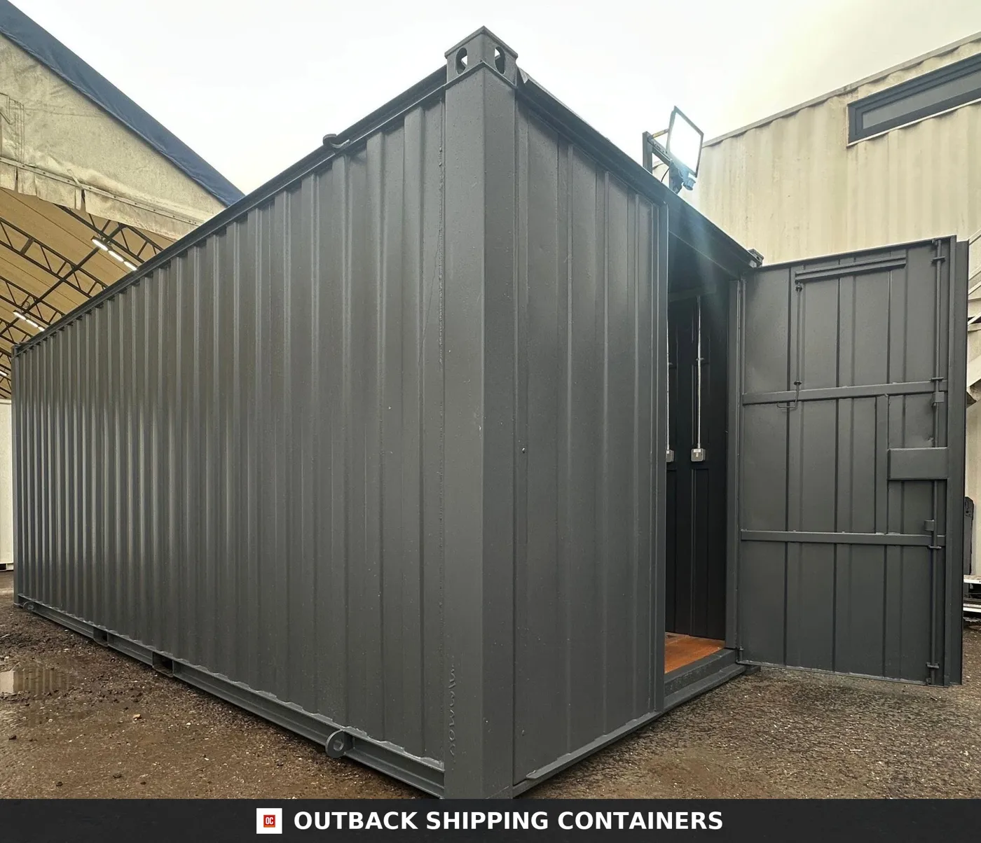 21ft x 8ft Steel Secure Store with Electric Pack — Anti-Vandal Portable Storage