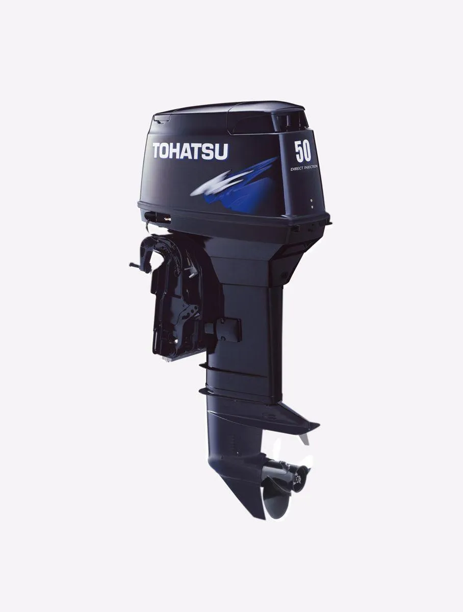 Tohatsu MD5082ETOL, 50 HP, 20 IN SHAFT, ELECTRIC START ,TILLER,PT&T