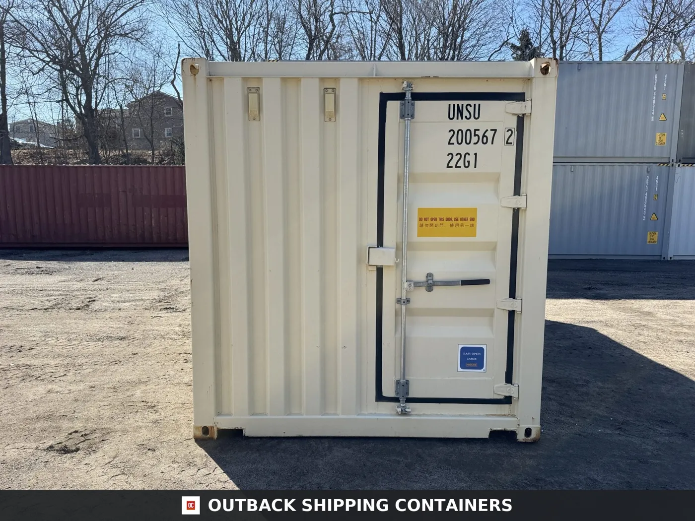 20ft Used Shipping Container – Wind & Watertight – Beige – Unit UNSU200567-2