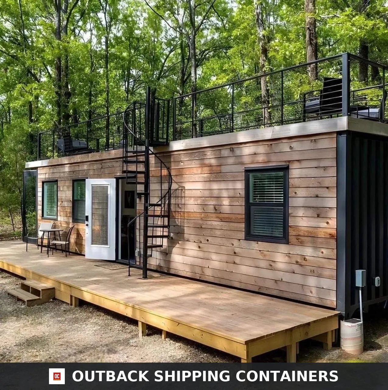 Luxury 1 Bedroom Tiny Home with Rooftop Deck – Fully Furnished Modern Prefab Container Home with Bathroom, Smart Interior & Fast Installati…