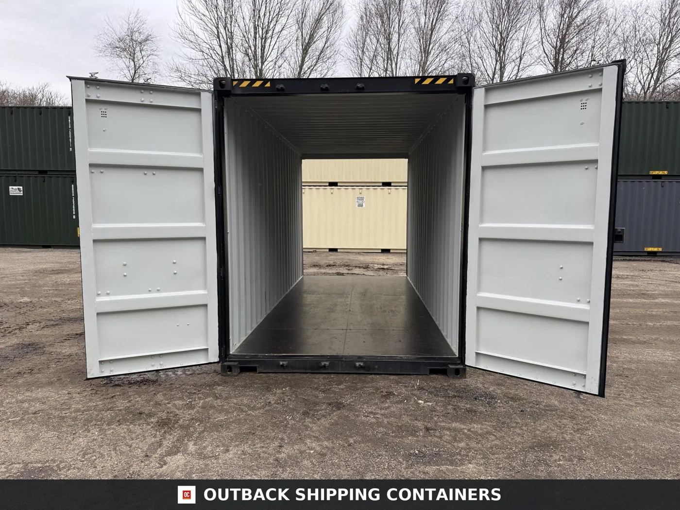 20ft New High Cube Shipping Container – Wind & Watertight – Black – Unit OBSU740111-0