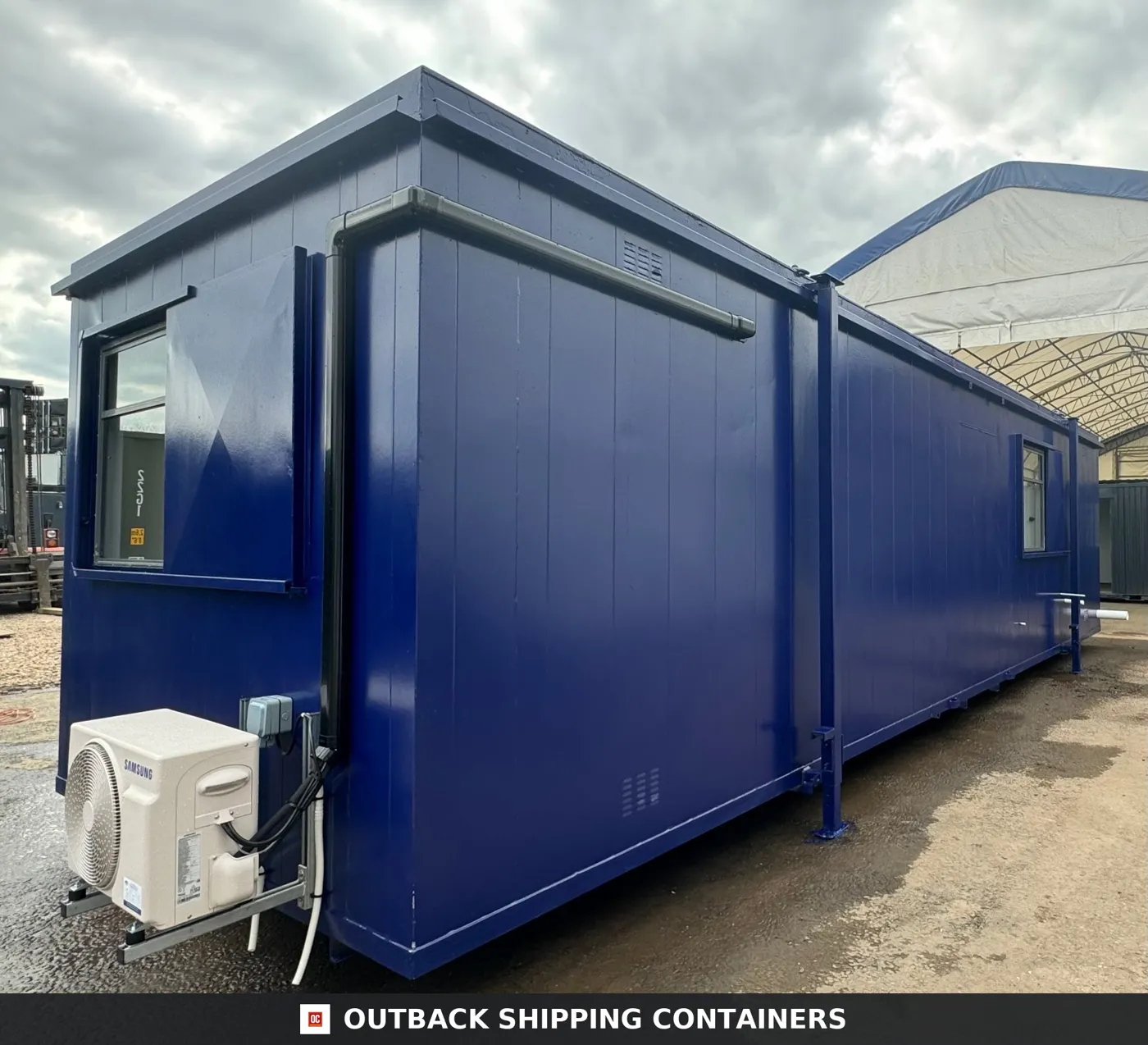 CUSTOM — 32 x 10 ft Cabin — Office + Canteen + 1+1 WC/Wash Rooms — Anti-Vandal — No 1105