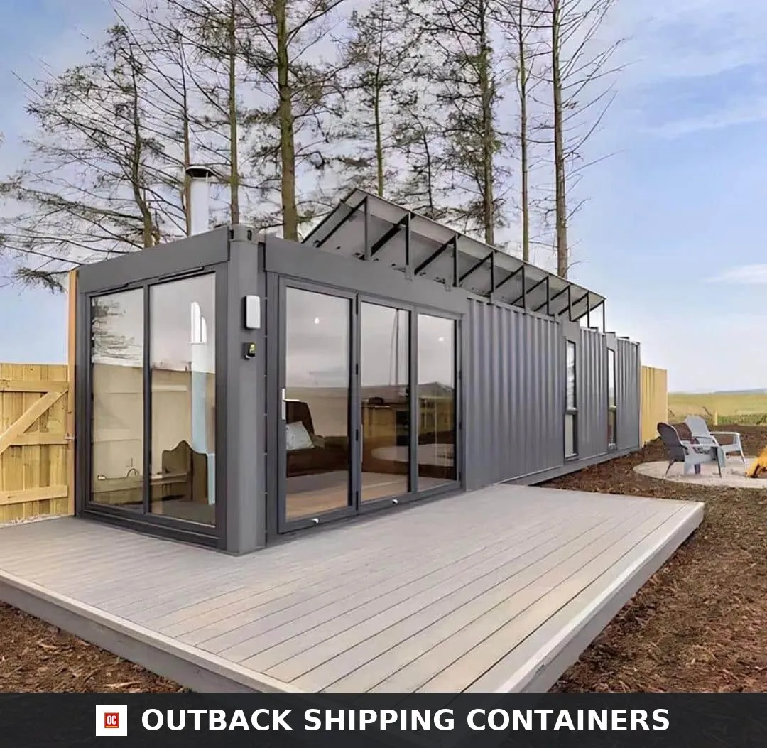 Modern Single-Storey Container House with Spacious Deck, Fully Furnished Portable Tiny Home, Disaster-Resistant Prefab Family House