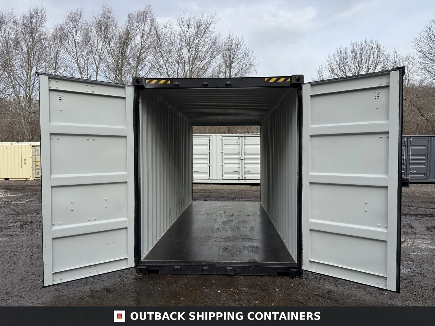 20ft New High Cube Shipping Container – Wind & Watertight – Black – Unit OBSU740117-3