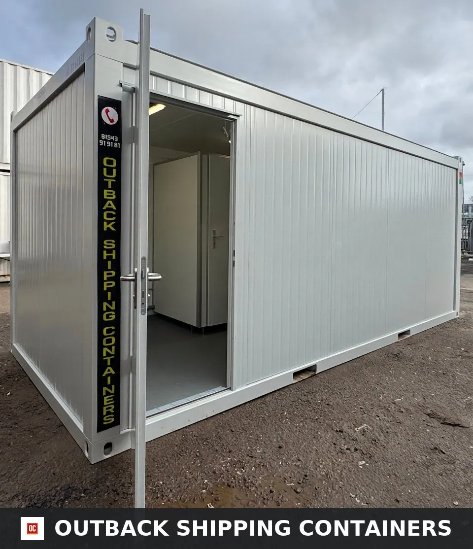 Toilet Block — 5 WC / 5 Basins / 4 Urinals — 20 x 8 ft NEW Portable — Grey — No 797