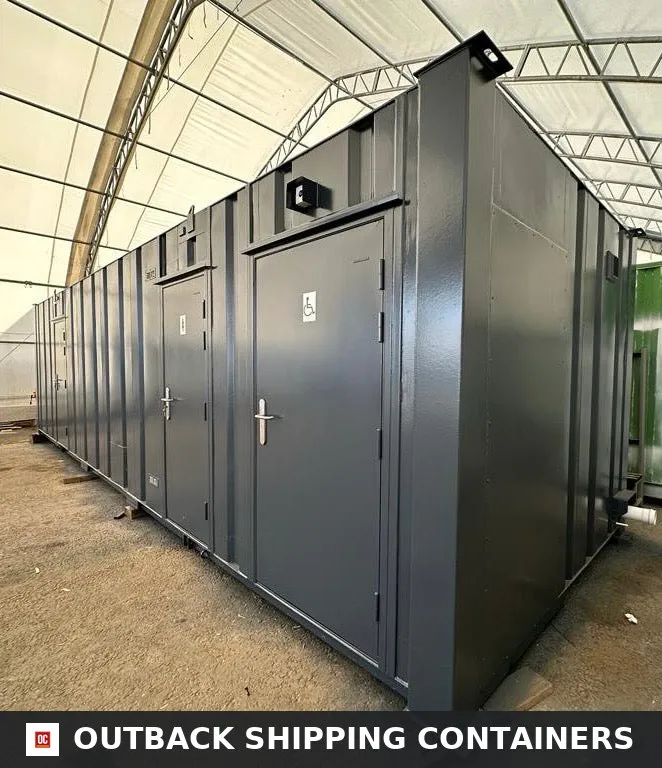 32 x 10 ft CUSTOM — Mens/Ladies + Disabled Access Toilet Block — Portable Welfare — No 1395