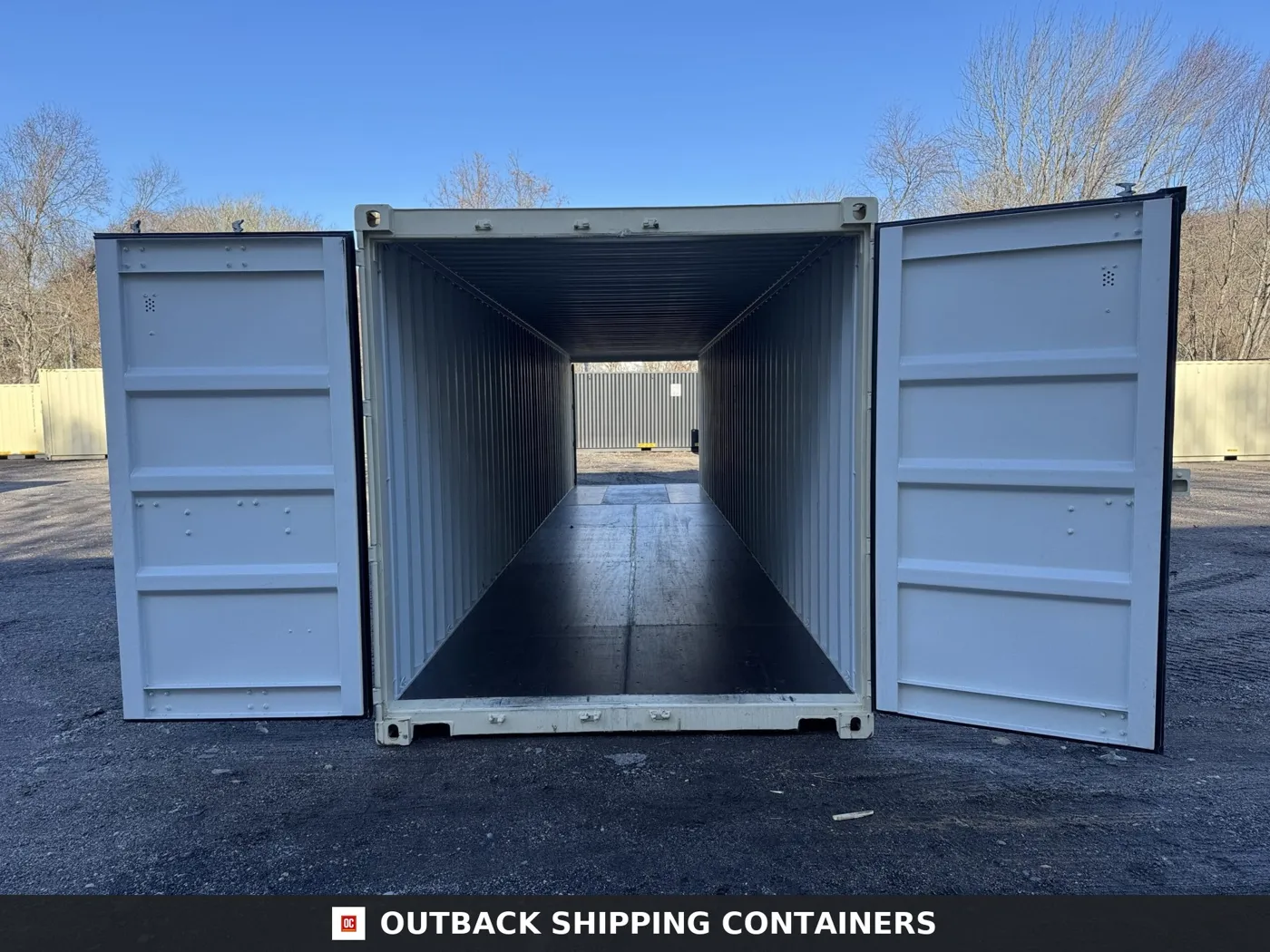 40ft New Shipping Container – Wind & Watertight – Beige – Unit FXLU601849-3