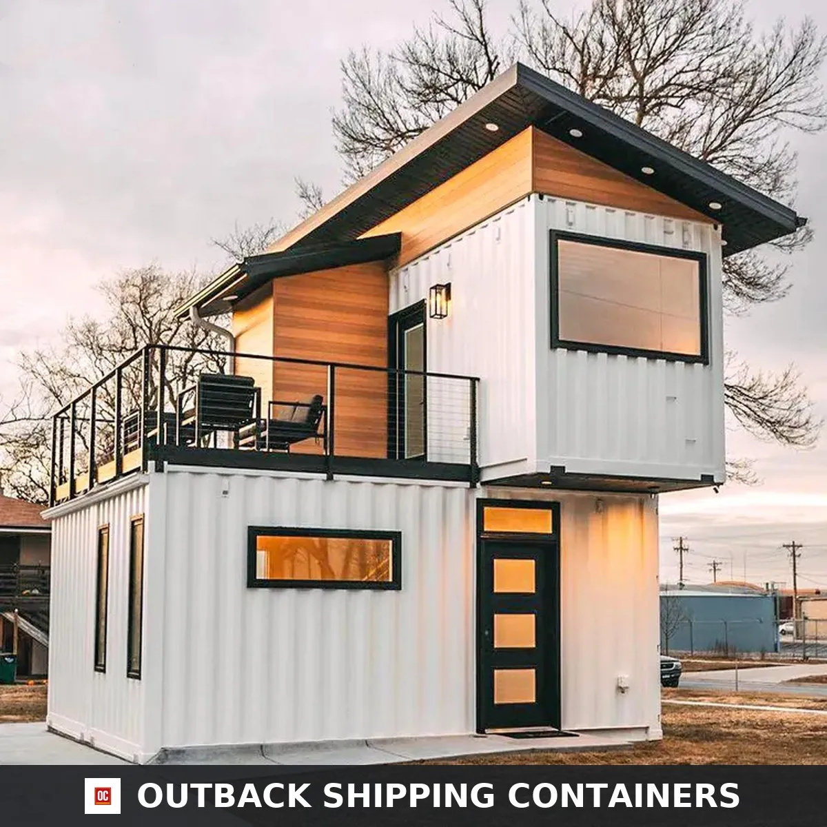 Duplex 3BHK Prefabricated Tiny House – Fully Furnished, Rooftop Deck, Portable Container House for Family