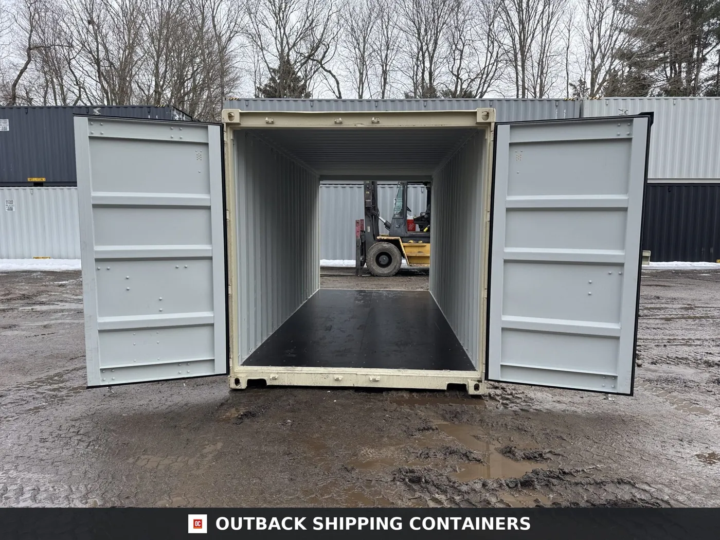 20ft New Shipping Container – Wind & Watertight – Beige – Unit BSLU241112-6