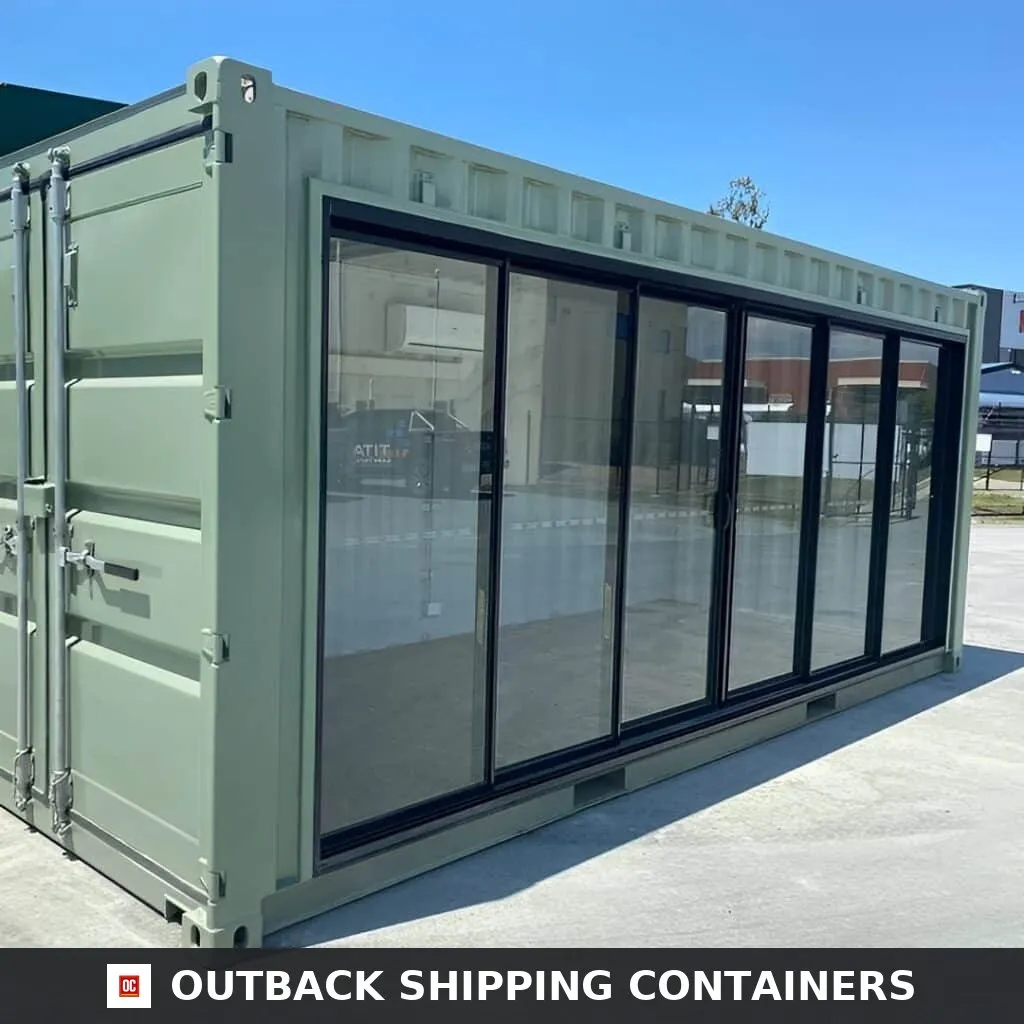 Modified 20FT container office with Glass door & AC