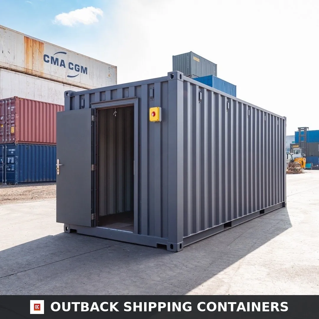 Enhanced 20ft Standard Shipping Container – Grey Finish