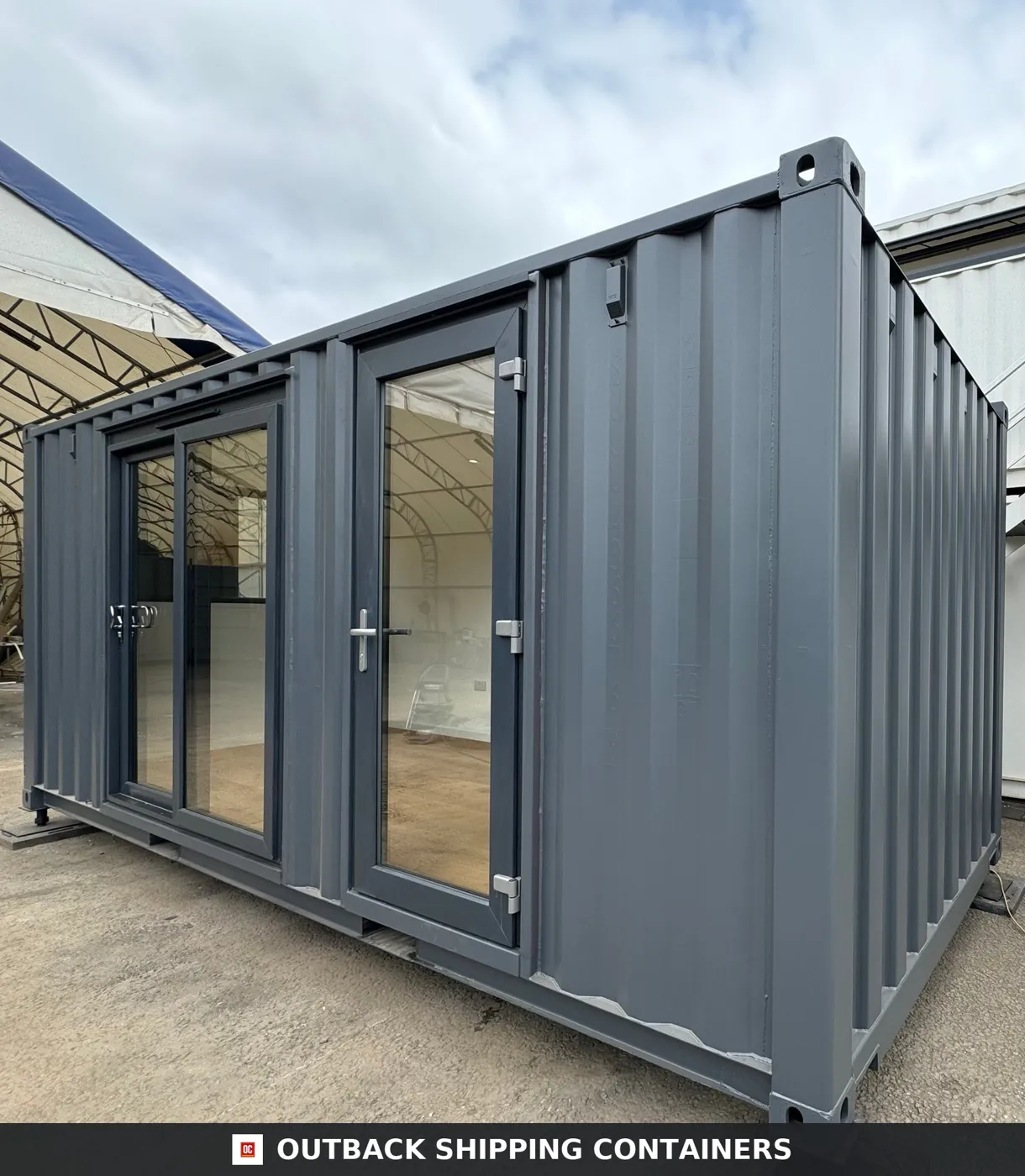 20x8ft CUSTOM SHIPPING CONTAINER CONVERSION — Portable Building — Garden Office — No 1239