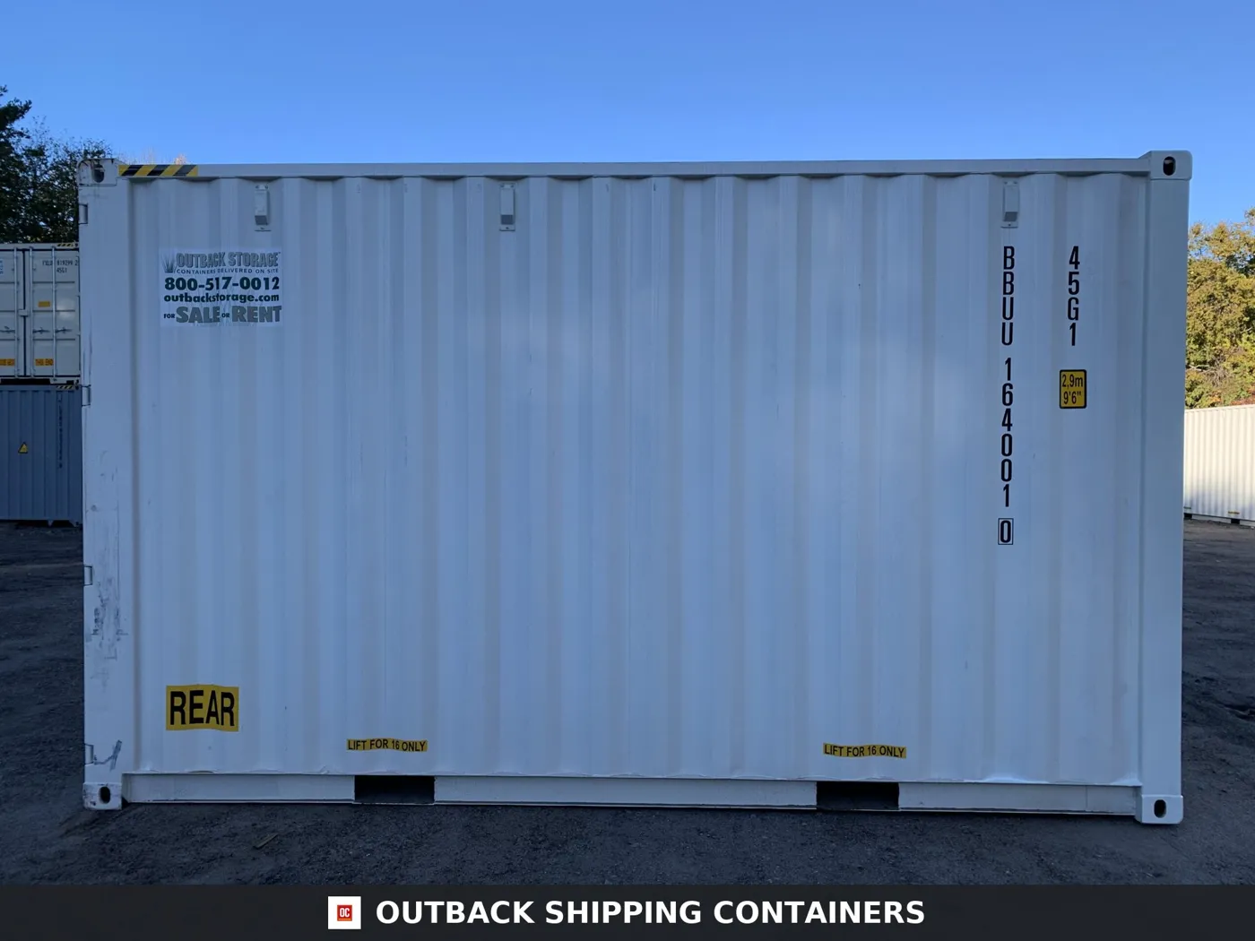 UNIQUE 16ft New High Cube Shipping / Storage Container – Wind & Watertight – White