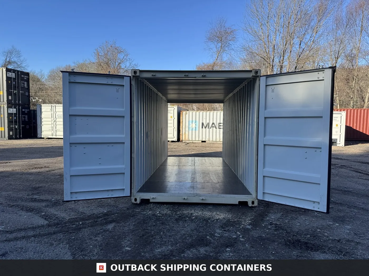 20ft New Shipping Container – Wind & Watertight – Beige – Unit BSLU240982-8