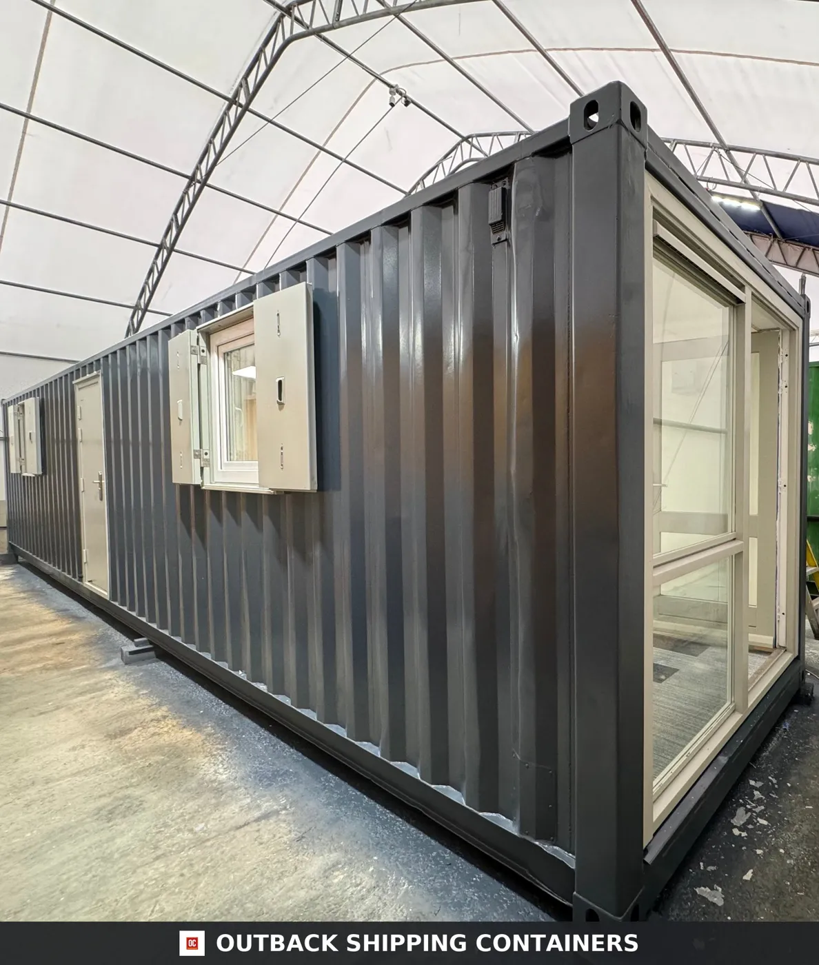 40x8Ft — Converted Shipping Container — Container Conversion — Open Plan Office — Portable Container Building — Reduced — No 1080