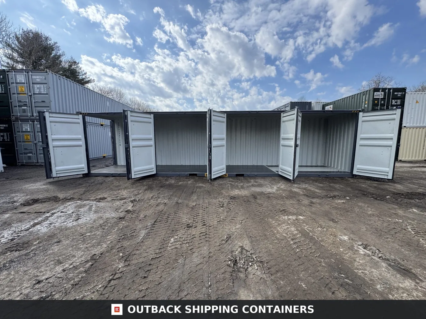 40ft New High Cube Shipping Container – Wind & Watertight – Dk Gray – Unit EPQU644766-6