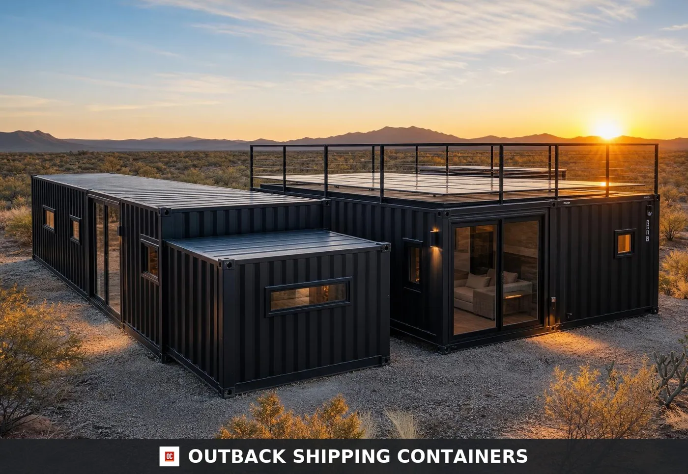 The Ultimate Container Home – 10 Module Luxury Courtyard Wellness Villa with Plunge Pool, 3 Bedrooms, Office, Art Studio & Recovery Room