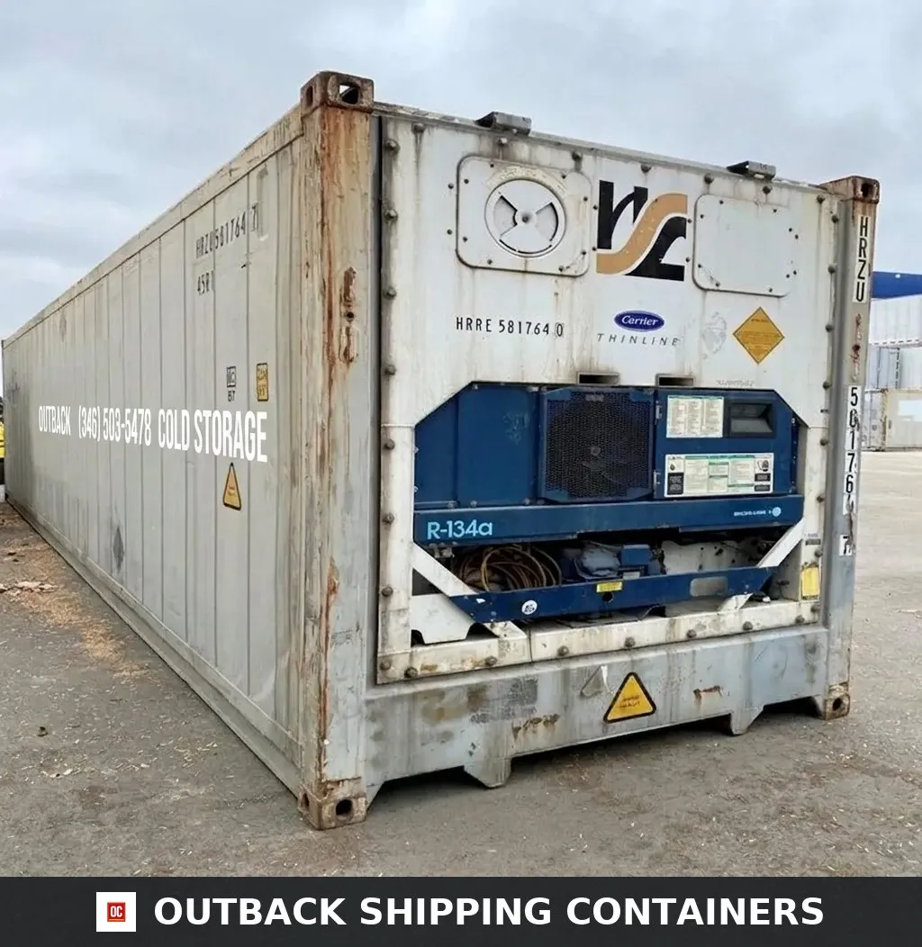 40ft HC Reefer Container–Wind & Water Tight, Non-Working For Sale