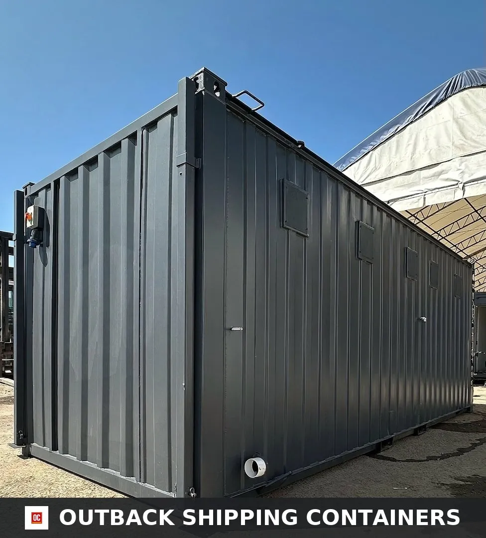 Toilet Block — 20 x 8 ft — 5 Bays Anti-Vandal Portable — No 1432