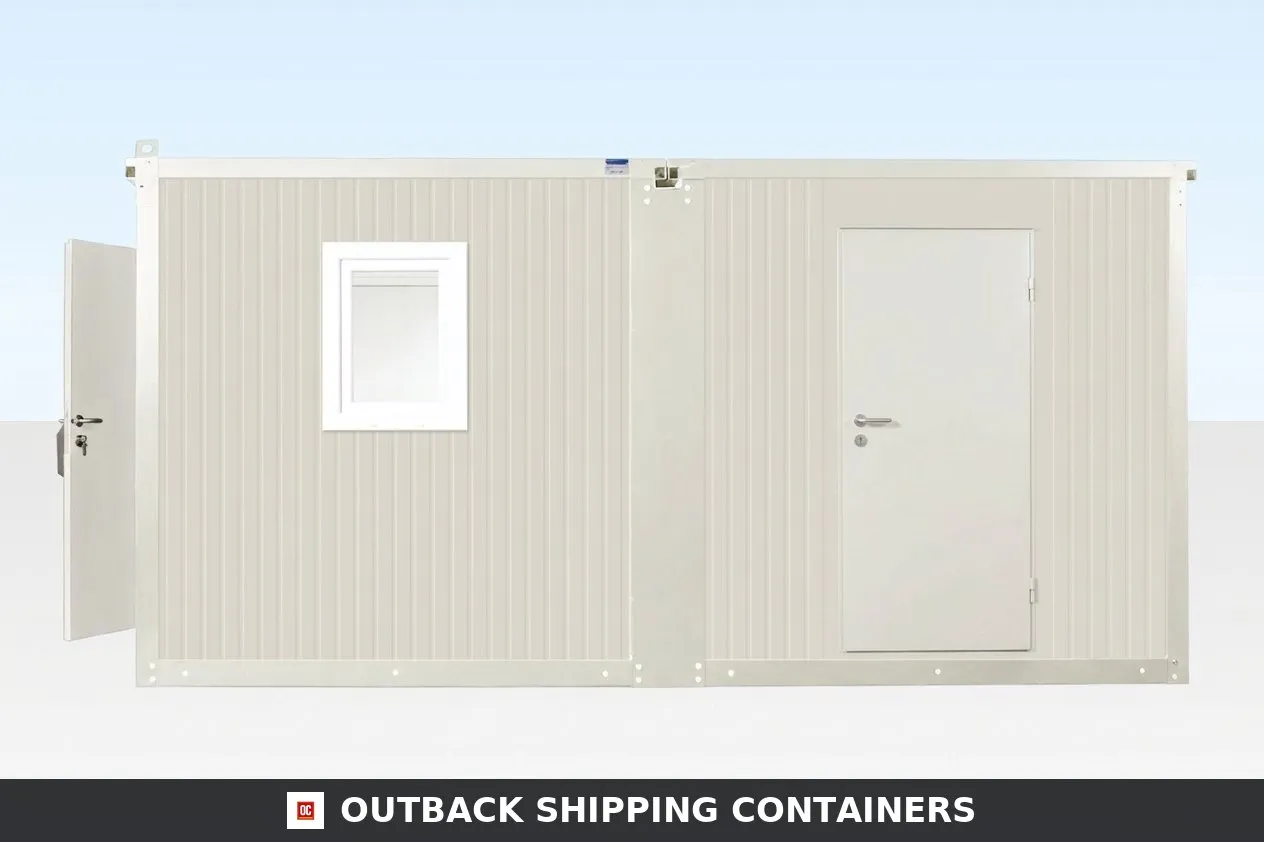 6.5m x 4.6m Side Linked Flat Pack Container Office
