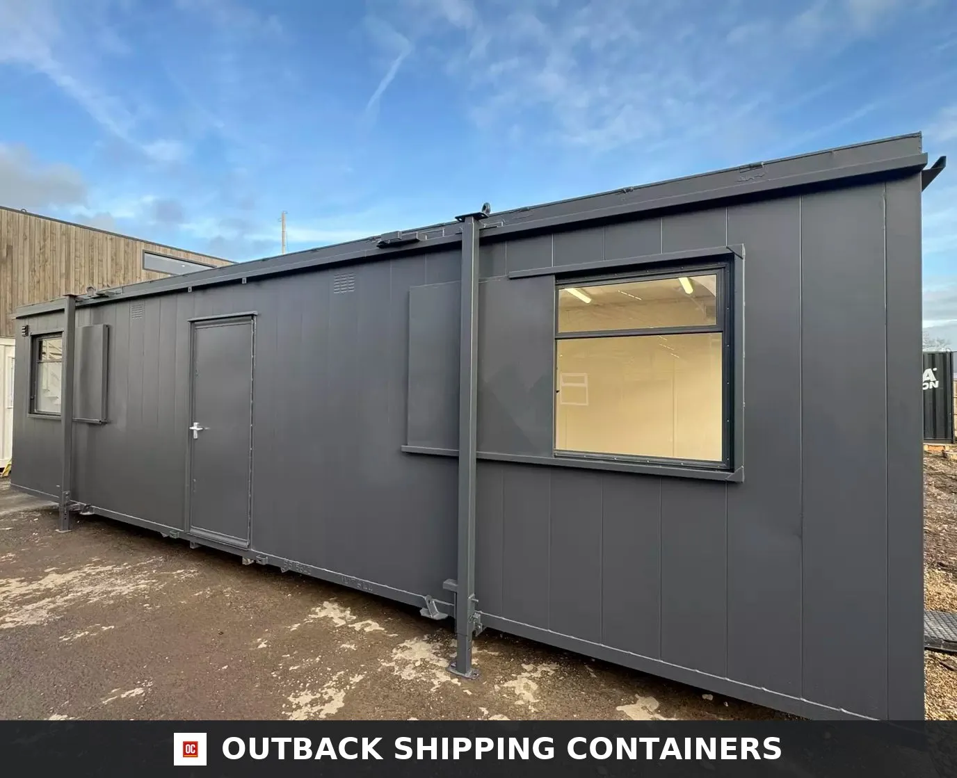 32 x 10 ft Custom Cabin — Canteen/Office with New WC/Wash Room, Kitchenette, Meeting Room — No 725
