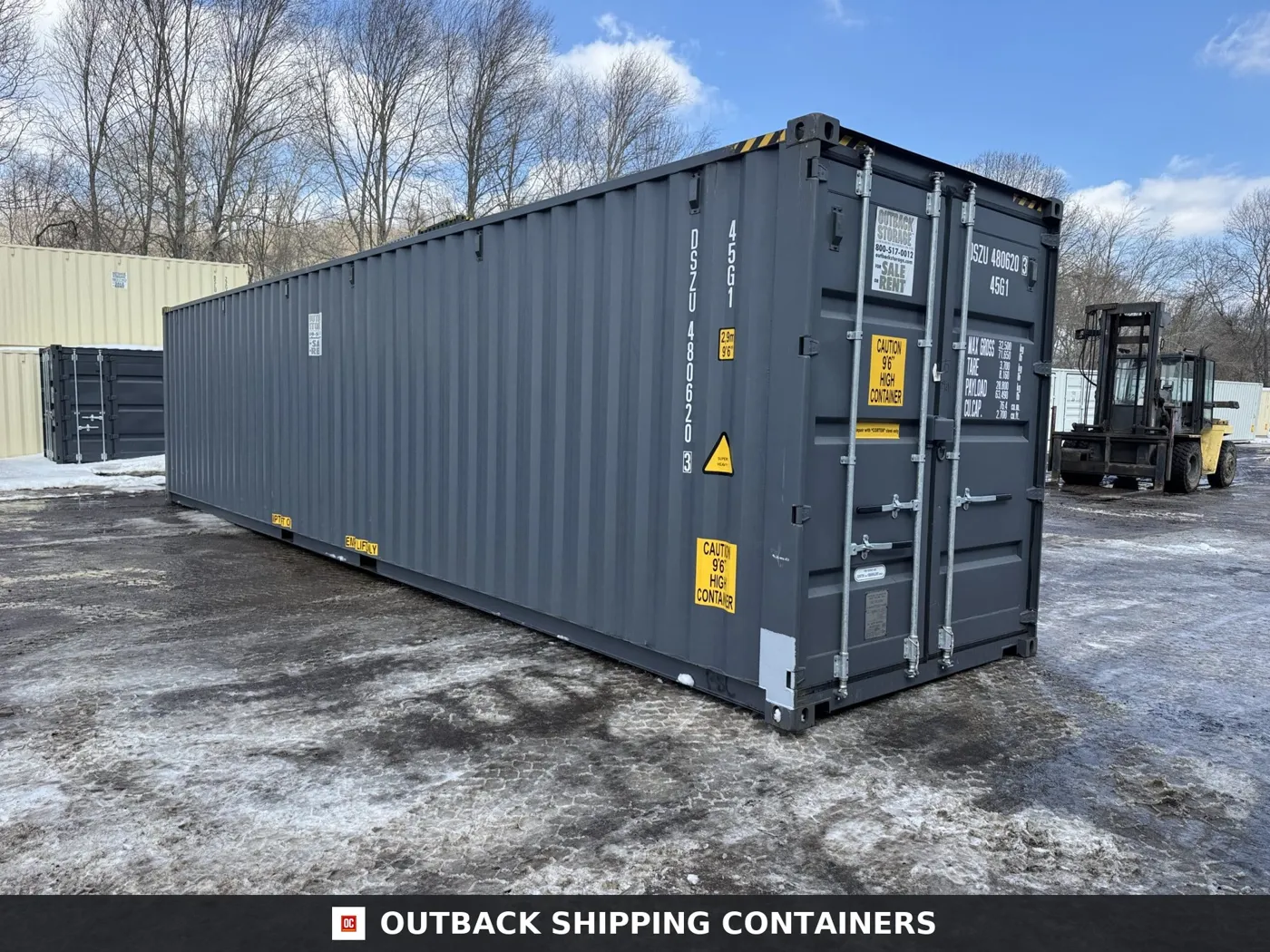 40ft New High Cube Shipping Container – Wind & Watertight – Unit DSZU480620-3