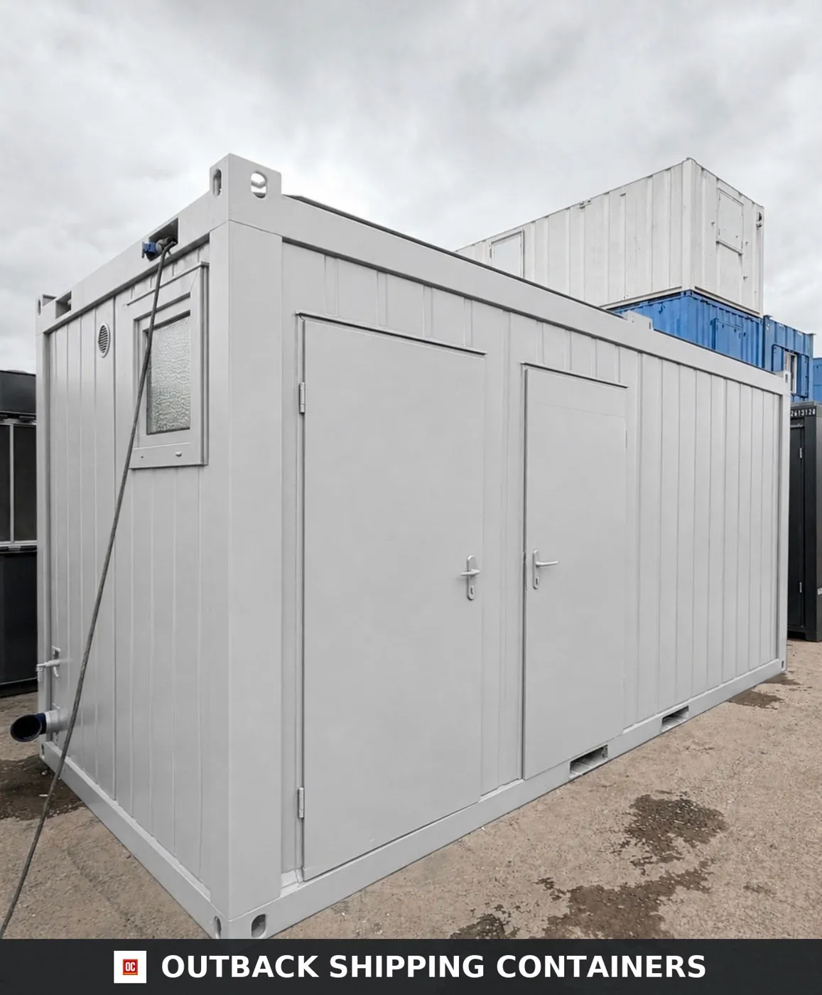 16 x 8 ft — 3 + 1 Toilet Block — Portable Building — Site Accommodation — No 1796