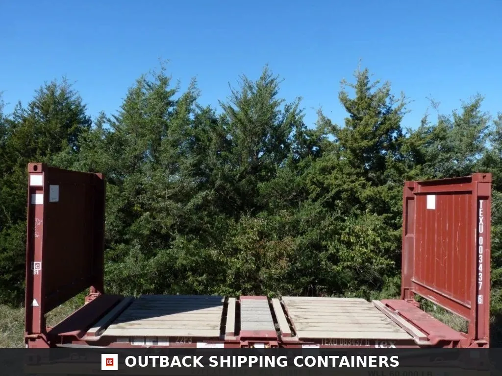 20FT Flat Rack Shipping Container – One Trip (Like New)